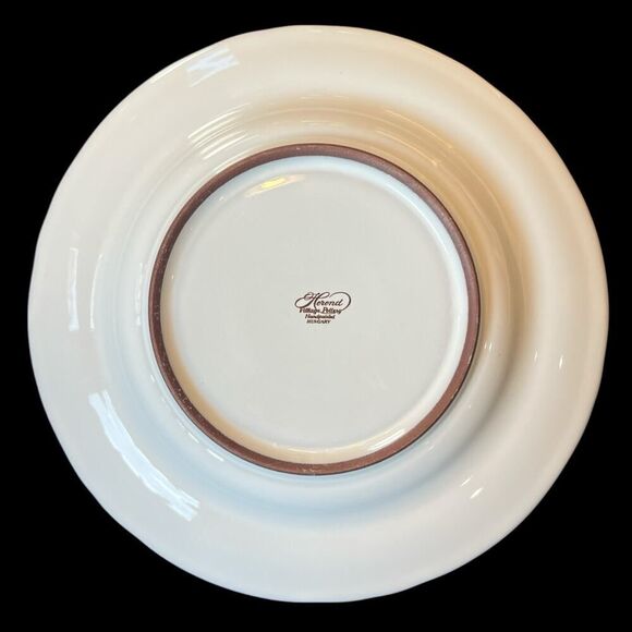 Herend Village Pottery Hungary Floral Trellis Set Of 4 Salad Plates Hand Painted - Picture 3 of 11
